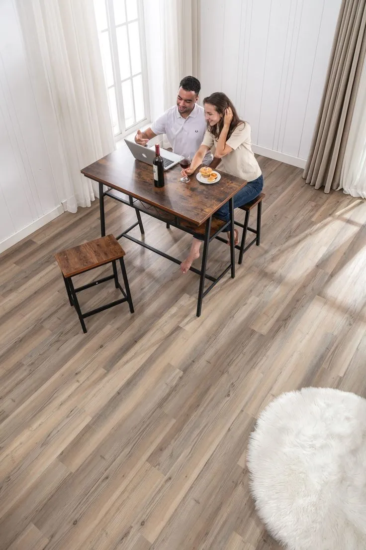 Style Selections Countrywide Brown 6-mil x 6-in W x 48-in L Water Resistant Interlocking Luxury Vinyl Plank Flooring, photo 4 of 8