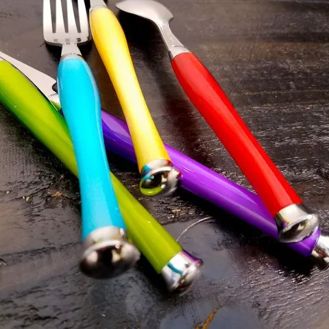Santoro 20-Piece Assorted Color Stainless Steel Flatware Set
