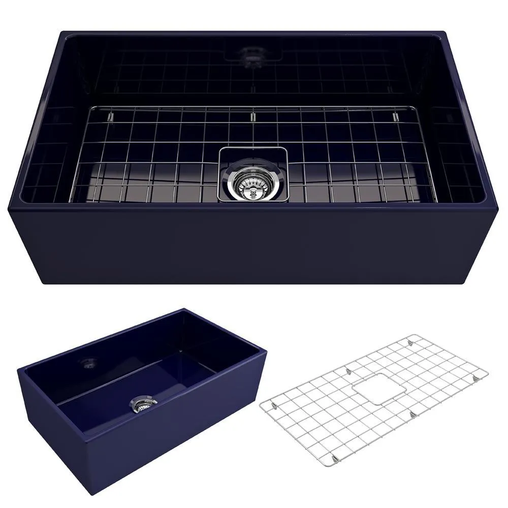 Contempo Farmhouse Apron Front Fireclay 27 in. Single Bowl Kitchen Sink with Bottom Grid and Strainer in White, photo 9 of 20