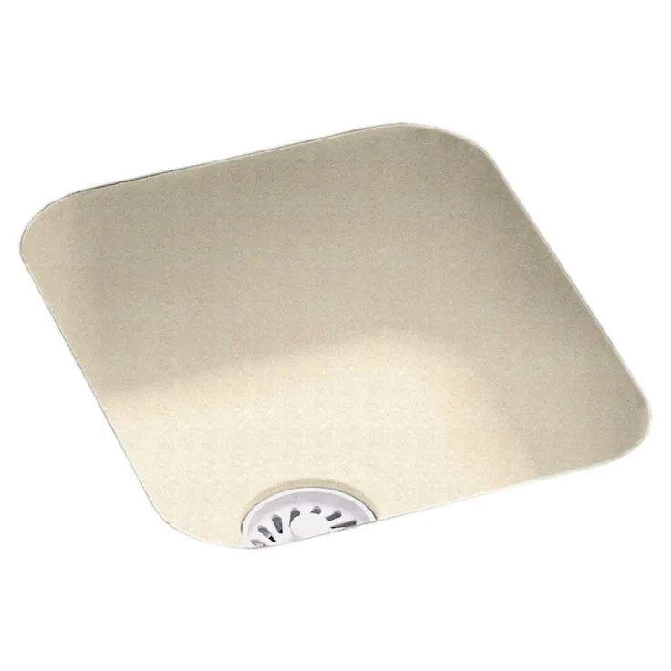 Undermount Solid Surface 13.4 in. 0-Hole Single Bowl Bar Sink in Black Galaxy, photo 11 of 11