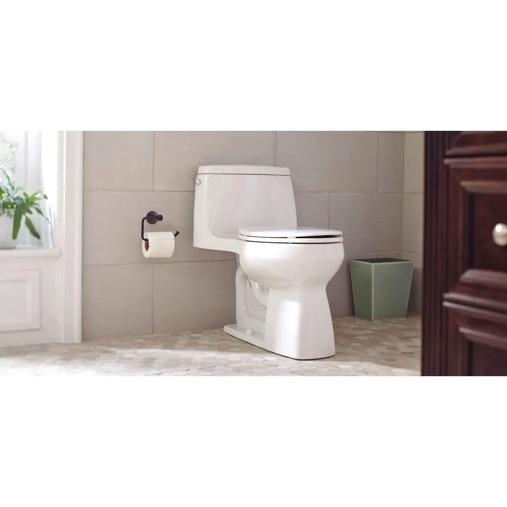 Santa Rosa Comfort Height 1-Piece 1.28 GPF Compact Single Flush Elongated Toilet in White, Seat Included (3-Pack), photo 5 of 10