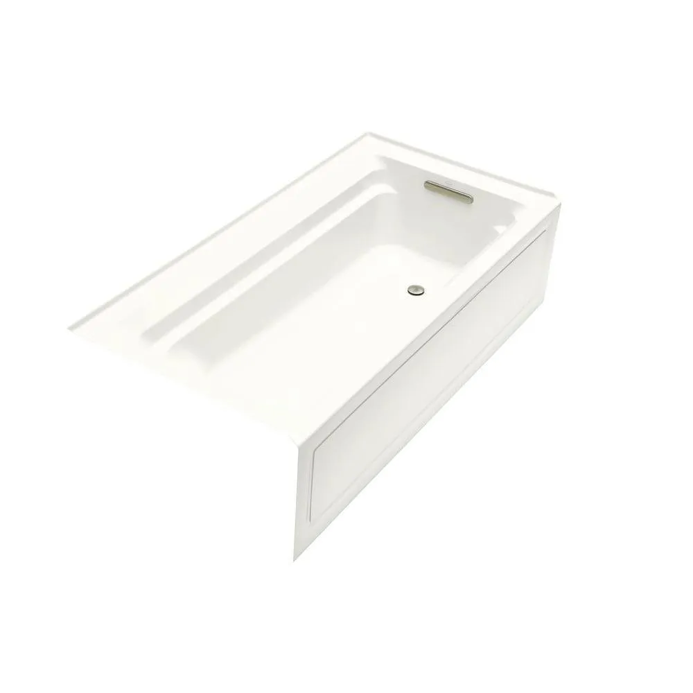 Archer 72 in. x 36 in. Acrylic Alcove Bathtub with Integral Apron and Right-Hand Drain in White, photo 3 of 4