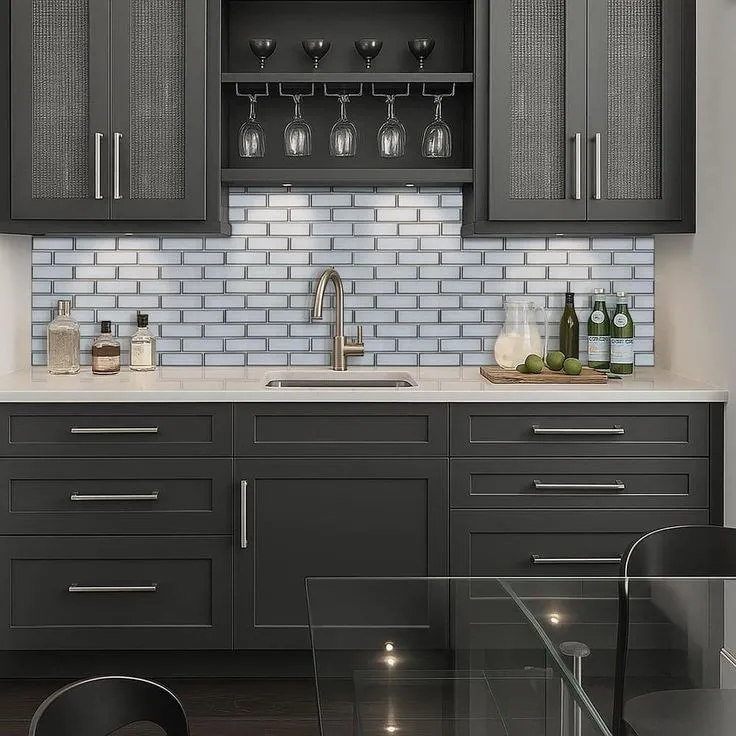 MSI Ice Bevel Subway 11.73 in. x 11.73 in. x 8 mm Glass Blend Mesh-Mounted Mosaic Tile (9.6 sq. ft. /case), photo 3 of 8