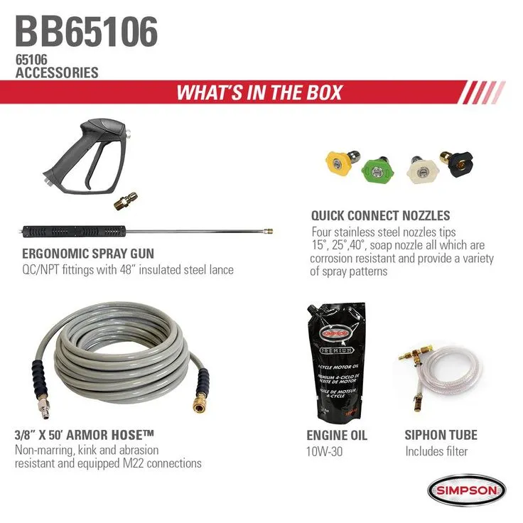 Simpson Big Brute 4000 PSI at 4.0 GPM Hot Water HONDA GX390 Gas Pressure Washer with COMET Triplex Plunger Pump Professional, photo 5 of 6