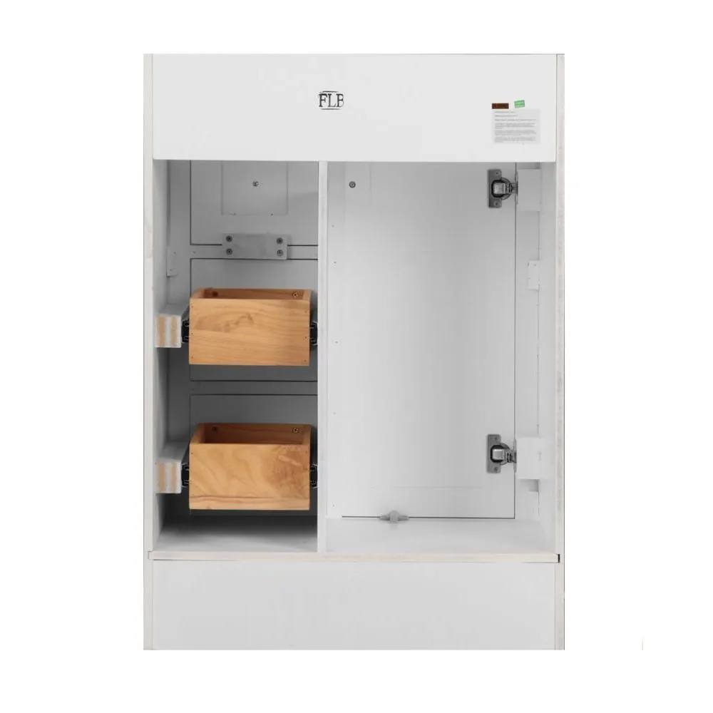 Naples 24 in. W x 21.63 in. D Bath Vanity Cabinet Only in White, photo 3 of 41