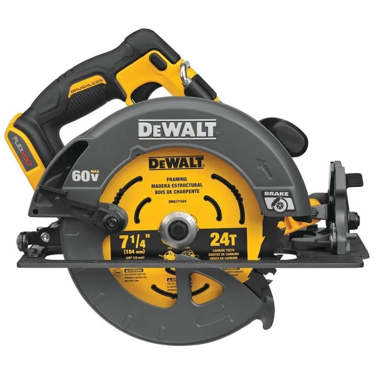 DEWALT FLEXVOLT 60-Volt MAX Lithium-Ion Cordless Brushless 7-1/4 in. Circular Saw,2 Batteries,Charger,w/Bonus Reciprocating Saw, photo 4 of 7