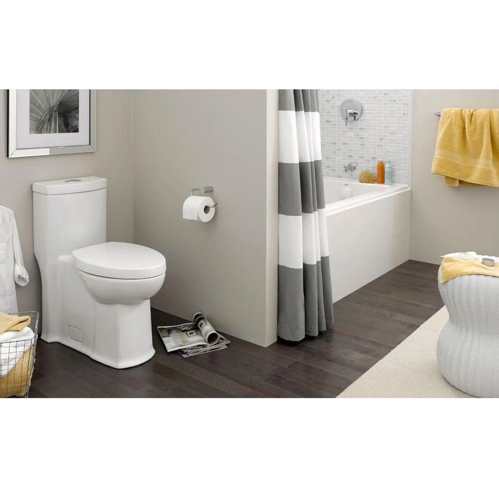 Boulevard Siphonic Tall Height 1-Piece Dual Flush Elongated Toilet in White, Seat Included, photo 3 of 5