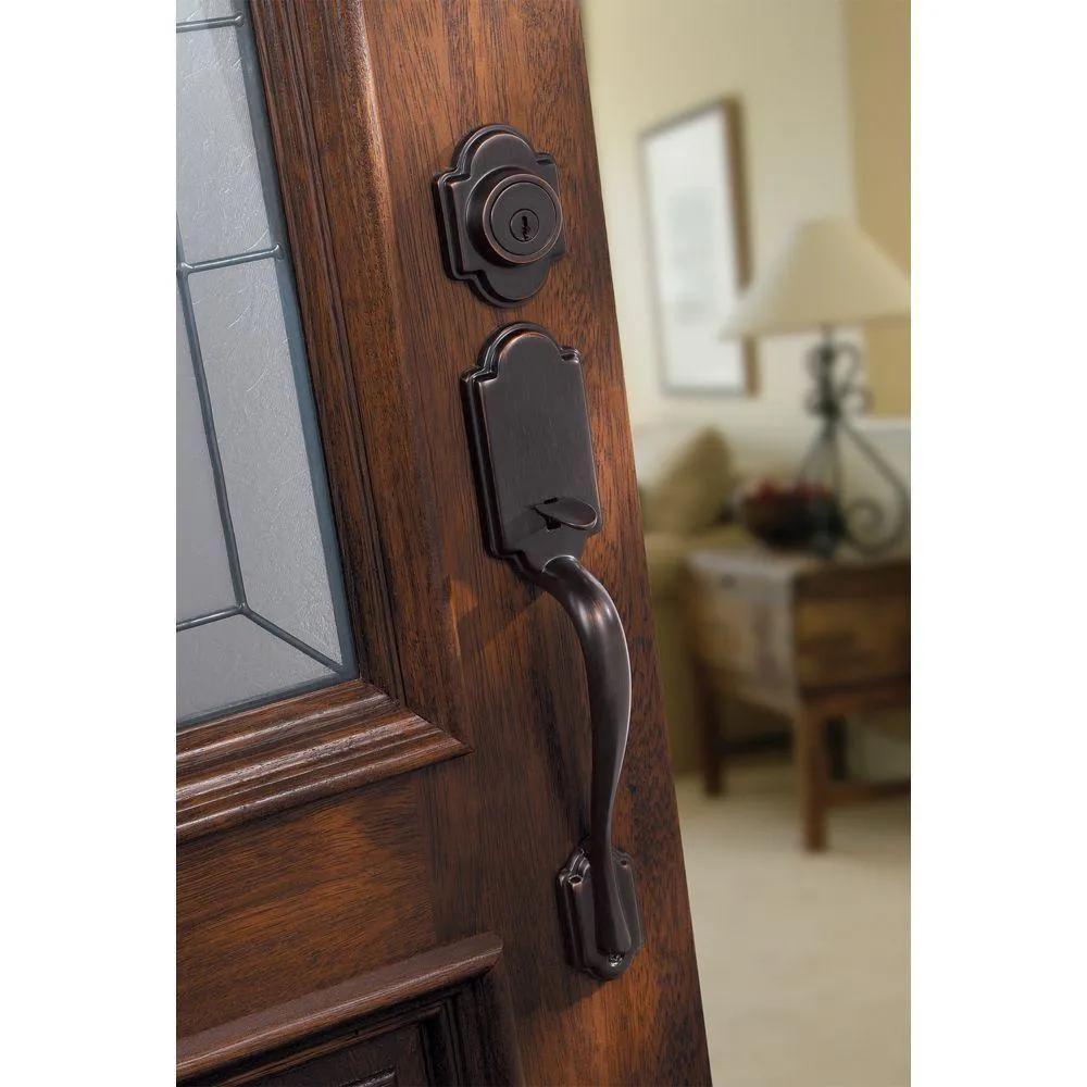 Arlington Venetian Bronze Single Cylinder Door Handleset with Tustin Door Lever Featuring SmartKey Security, photo 2 of 9