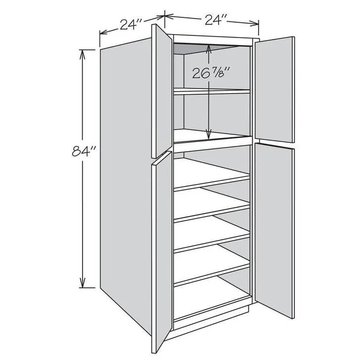 allen + roth Aveley 24-in W x 84-in H x 24-in D Linen Maple Door Pantry Semi-Custom Cabinet, photo 6 of 7