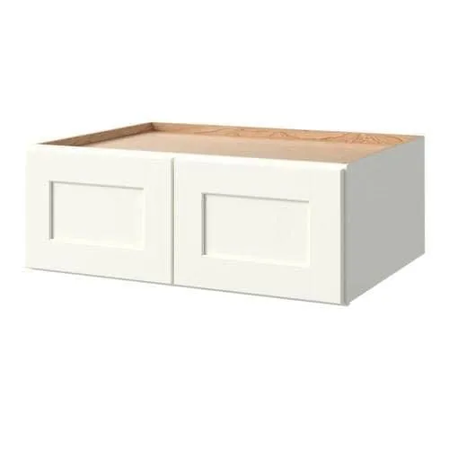 allen + roth Aveley 33-in W x 12.125-in H x 24-in D Linen Maple Door Wall Semi-Custom Cabinet, photo 9 of 10