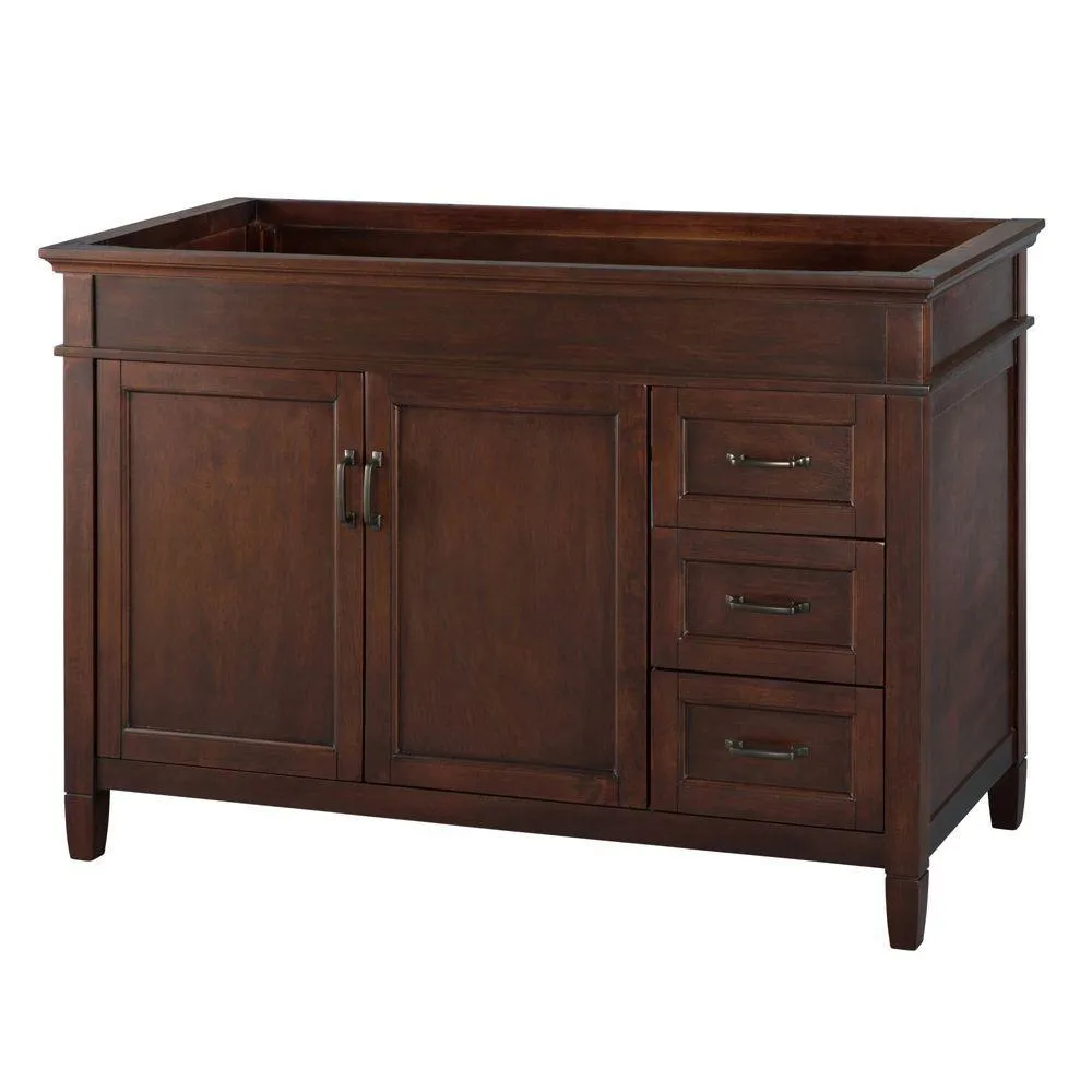 Ashburn 48 in. W Bath Vanity Cabinet Only in Mahogany, photo 6 of 26