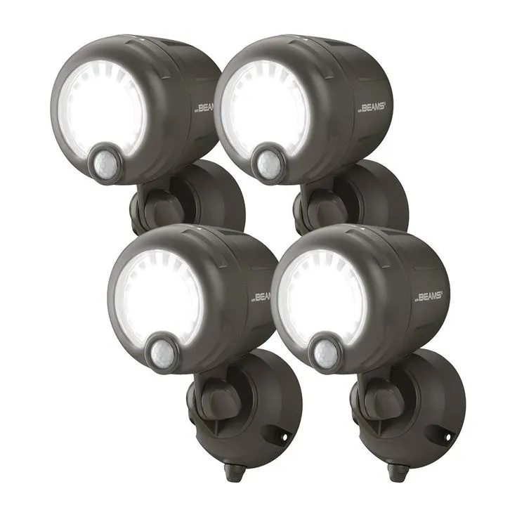 Mr Beams Outdoor 250 Lumen Battery Powered Motion Activated Integrated LED Security Light, Brown, photo 3 of 7
