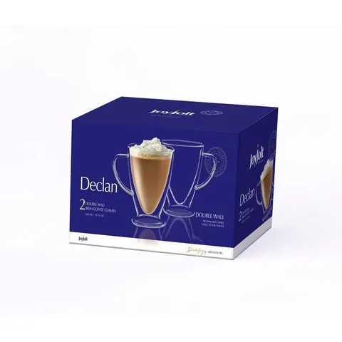 Declan 15 oz. Double Wall Insulated Coffee Glasses (Set of 4)