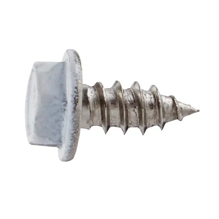#8 x 3/8 in. White Stainless Steel Hex Head Gutter Sheet Metal Screw (25-Pack), photo 5 of 10