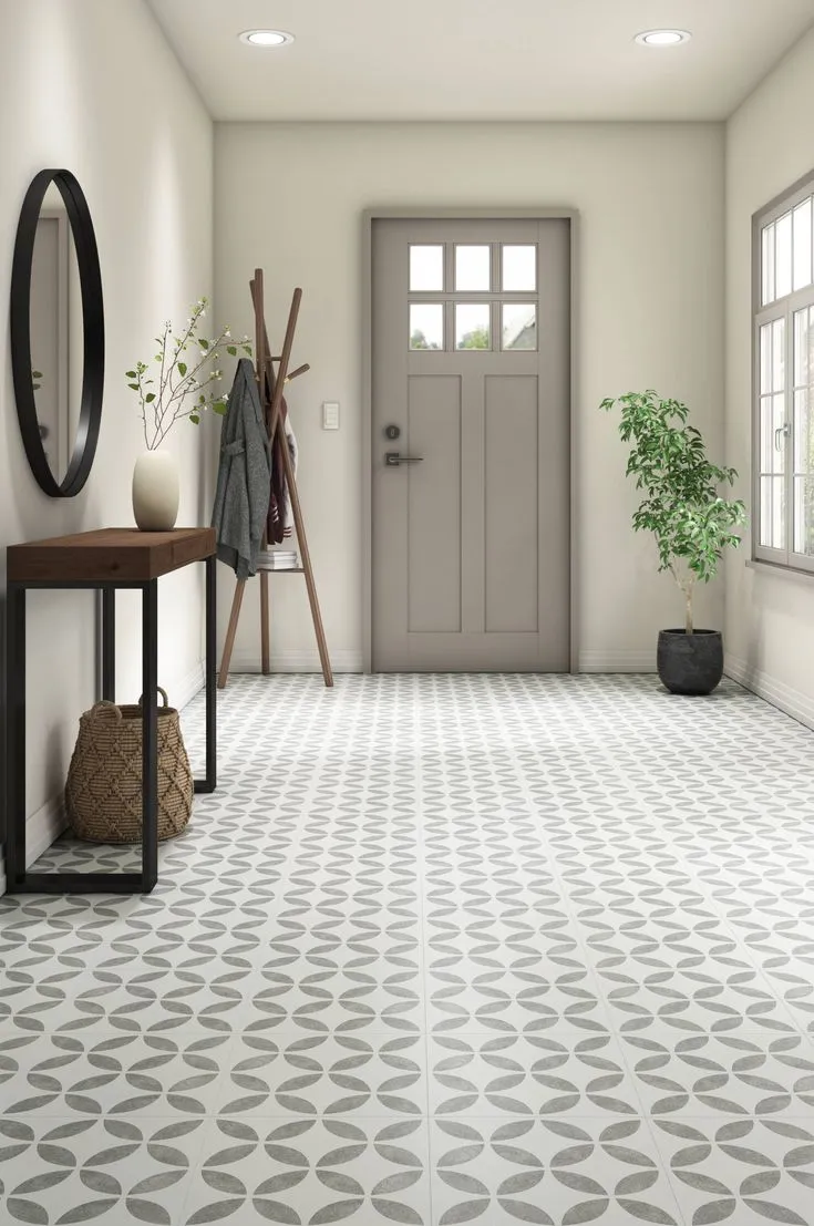Style Selections Westwind Deco 3-mil x 12-in W x 12-in L Water Resistant Peel and Stick Luxury Vinyl Tile Flooring, photo 8 of 8