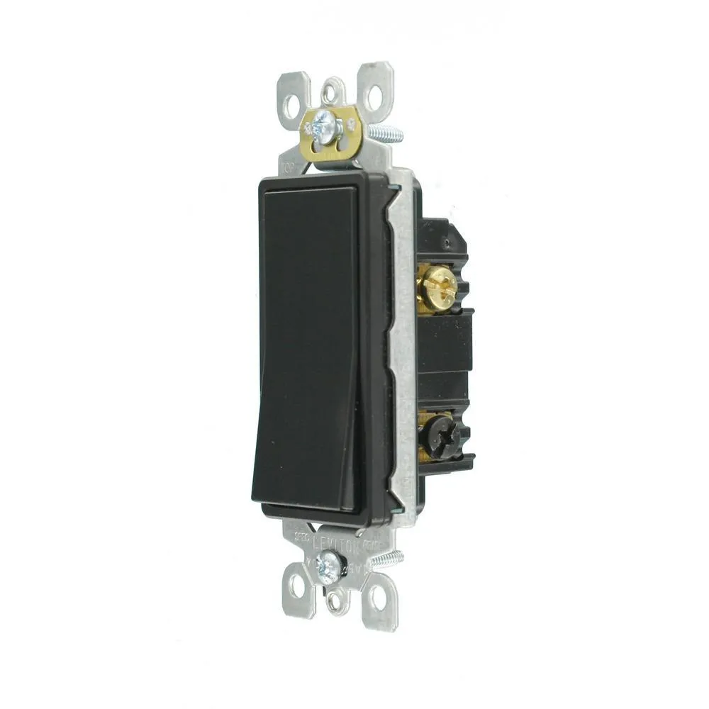 Decora 15 Amp 3-Way Switch, Black, photo 3 of 9