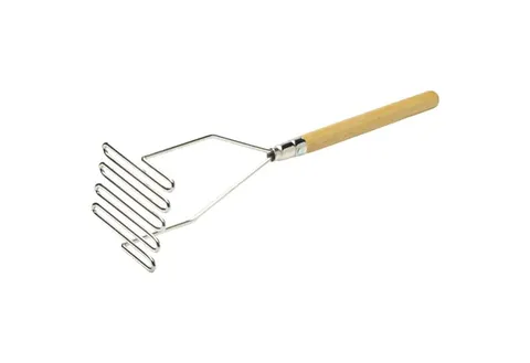 Stainless Steel Drywall Mud Masher — 5 in. Head, 25 in. Length