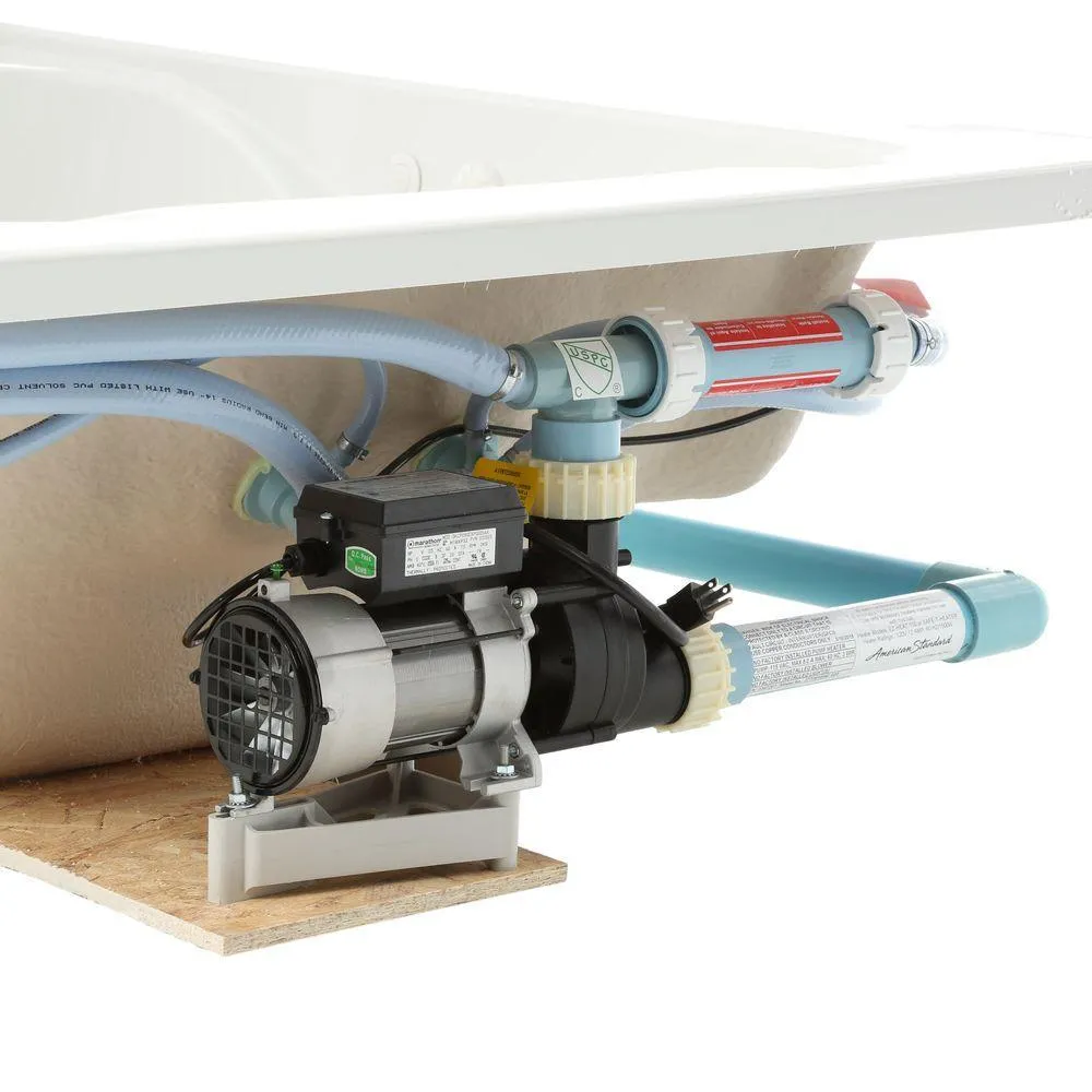 Cadet 60 in. x 42 in. Reversible Drain EverClean Whirlpool Tub in White, photo 5 of 13