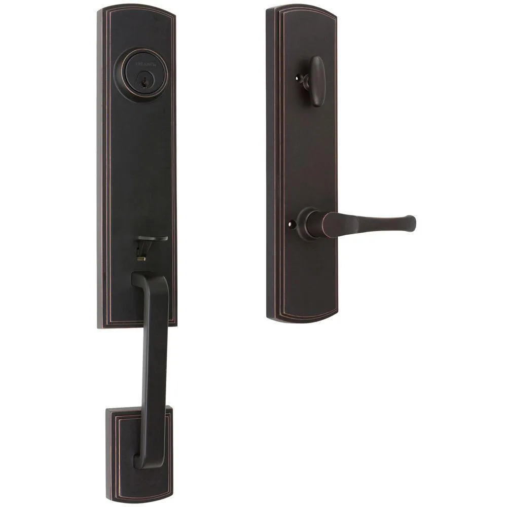 Italian Collection Briona Single Cylinder Satin Nickel Door Handleset with Artino Interior Left-Hand, photo 3 of 3