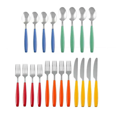 Jamboree Multi-Color Version2 18/0 20-Piece Flatware Set (Service for 4)