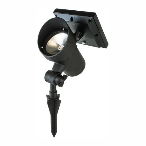 High Lumen Metal Solar Black Outdoor Integrated LED Landscape Spot Light