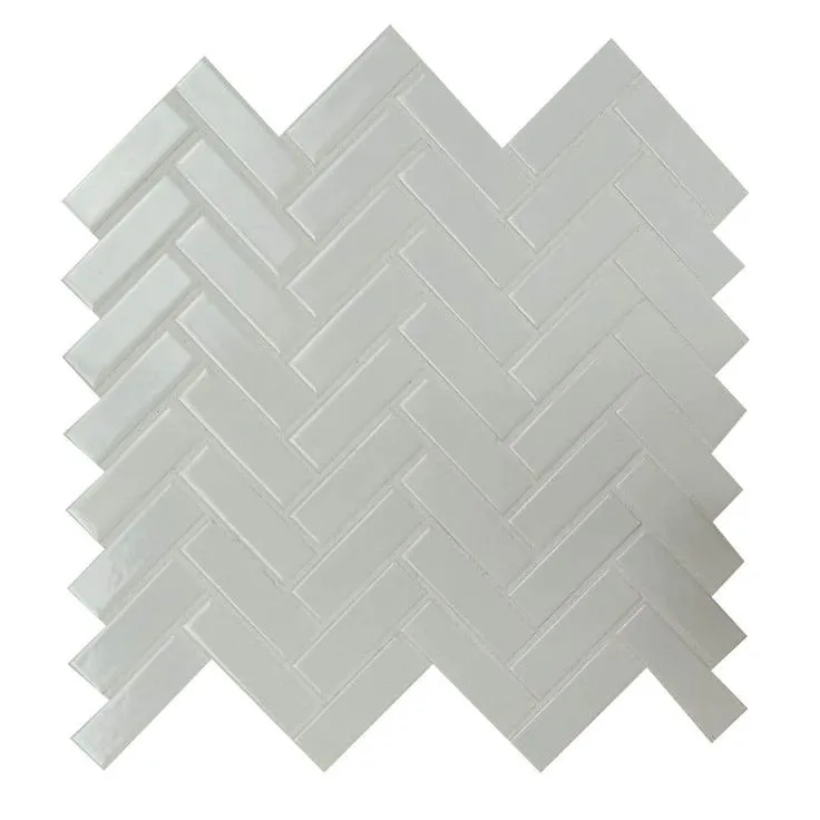 MSI Retro Bianco Herringbone 12.2 in. x 10.83 in. x 6mm Glossy Porcelain Mesh-Mounted Mosaic Tile (13.8 sq. ft. / case), photo 4 of 8