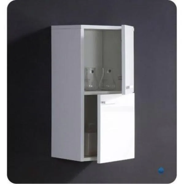 Fresca 12-63/100 in. W x 27-1/2 in. H x 12 in. D Bathroom Linen Storage Cabinet in White, photo 2 of 2