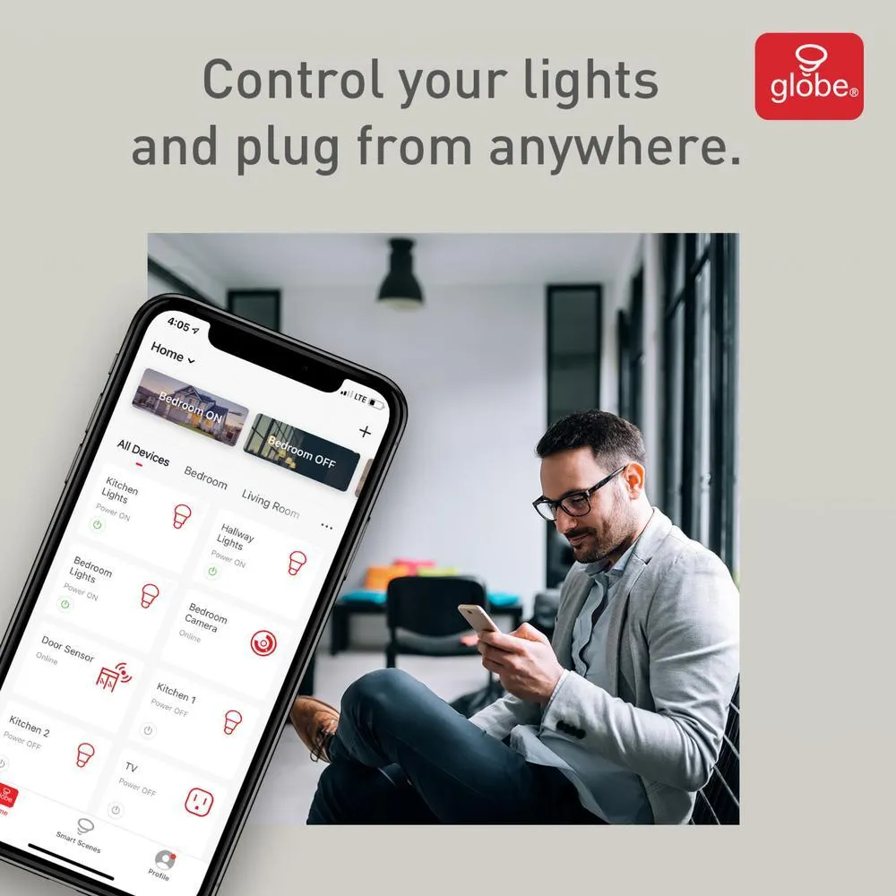 Wi-Fi Smart Starter Kit, No Hub Required, Voice Activated, 1x Wi-Fi Smart Plug, 2x Wi-Fi Smart Tunable LED Bulbs, photo 4 of 6