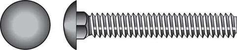 Zinc-Plated Steel Carriage Bolts, 7/16 × 2-1/2 in (50-Pack)