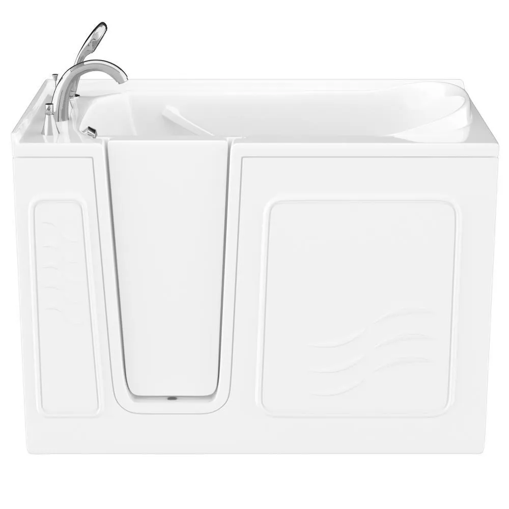 Universal Tubs HD Series 30 in. x 53 in. Left-Drain Quick-Fill Walk-In Soaking Bathtub in White, photo 12 of 21