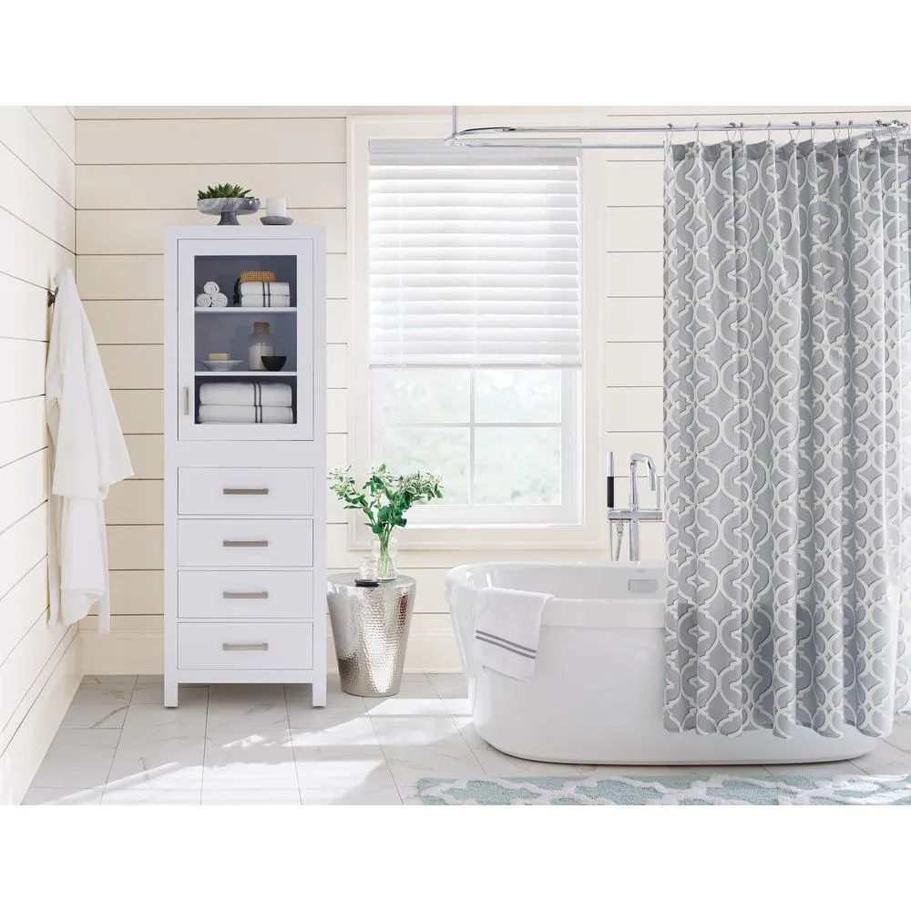 Sheffield 24 in. W x 71-1/4 in. H x 20 in. D Bathroom Linen Storage Tower Cabinet in White, photo 9 of 12