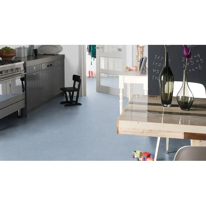 Marmoleum Forbo Flooring Systems Marmoleum Cinch Loc Seal Blue Heaven 10-mm T x 12-in W x 12-in L Waterproof Tile Look Laminate Flooring (6.78-sq ft / Carton), photo 5 of 6