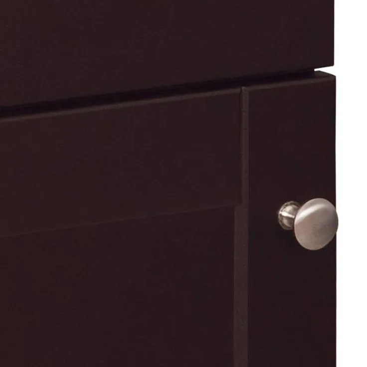Style Selections Euro 19-in Espresso Single Sink Bathroom Vanity with White Cultured Marble Top, photo 4 of 10