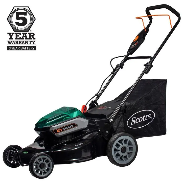 Scotts 21 in. 62-Volt Lithium-Ion Cordless Battery Walk Behind Push Mower with 5 Ah Battery and Charger Included, photo 3 of 6