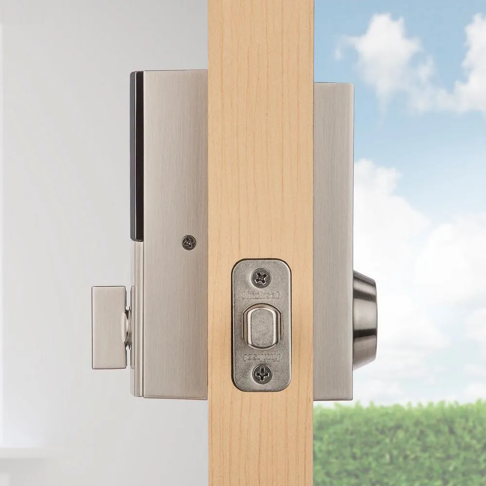 Kwikset Z-Wave SmartCode 916 Touchscreen Contemporary Single Cylinder Satin Nickel Electronic Deadbolt with SmartKey Security, photo 6 of 9