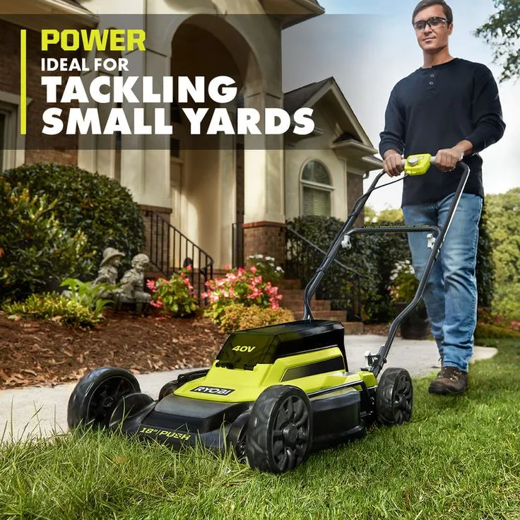 RYOBI 18 in. 40-Volt 2-in-1 Lithium-Ion Cordless Battery Walk Behind Push Mower 4.0 Ah Battery/Charger Included, photo 7 of 9