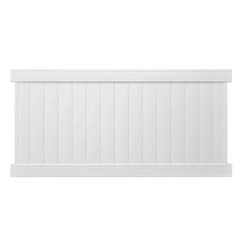 Pro-Series 4 ft high · 8 ft wide White Vinyl Woodbridge Privacy Fence Panel