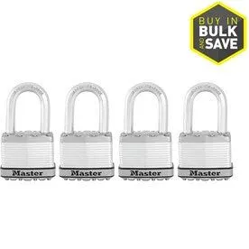 4-Pack 2-in Steel Keyed Padlock