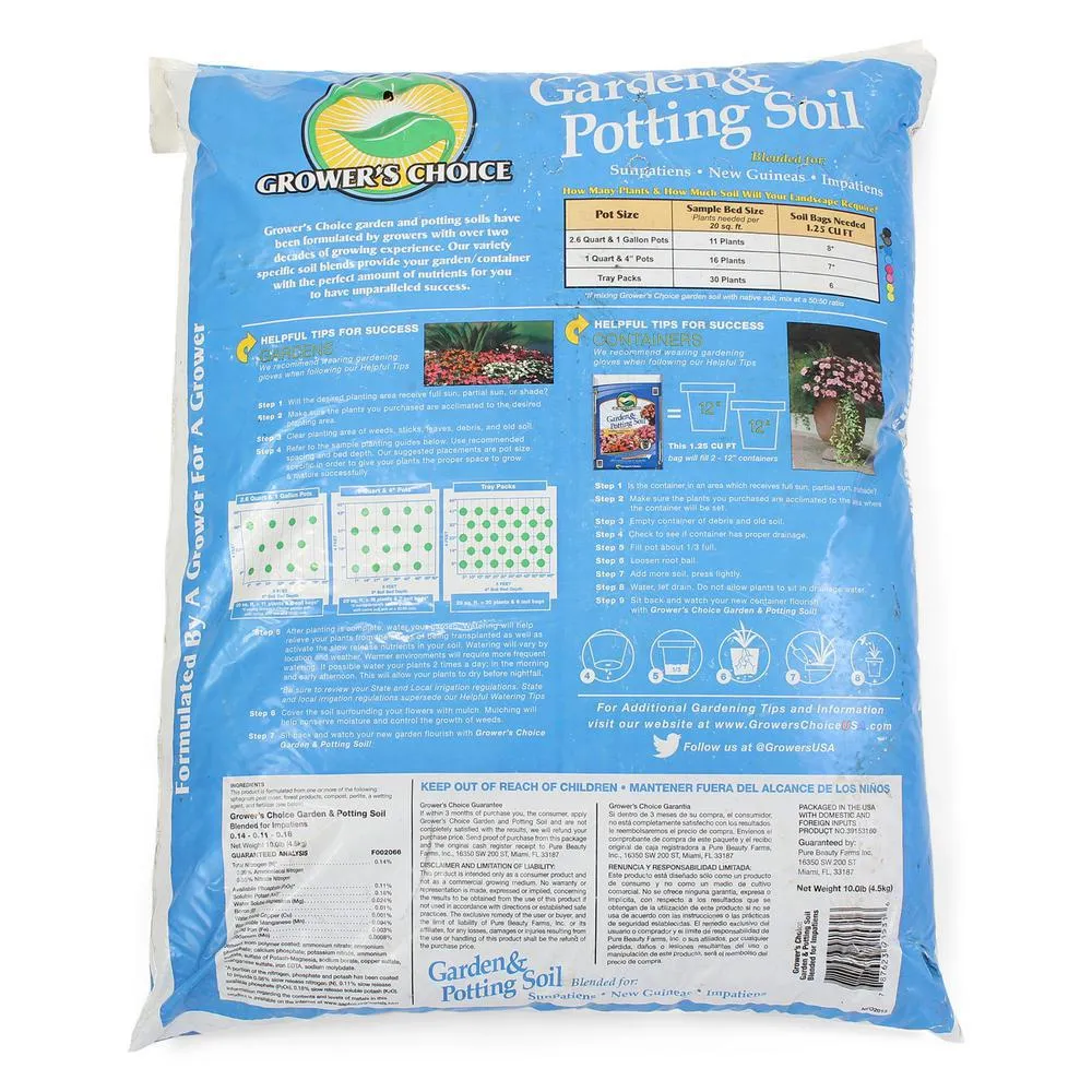 Pure Beauty Farms Grower's Choice Garden Potting Soil Sunpatien New Guinea Impatien 1.25 cu. ft. Flowering Mix, photo 3 of 3
