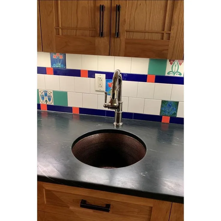 Undermount Hammered Copper 17 in. 0-Hole Bar Sink in Oil Rubbed Bronze, photo 5 of 5