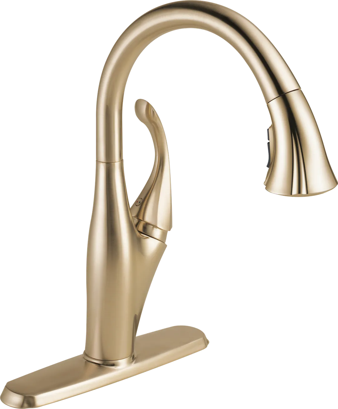 Delta Addison Single-Handle Pull-Down Kitchen Faucet with MagnaTite Docking, Champagne Bronze (Model 9192-CZ-DST), photo 3 of 3