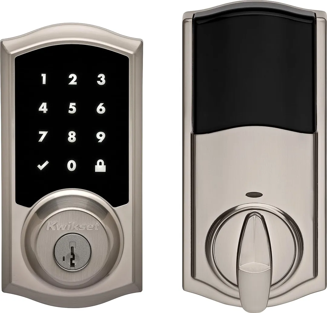 Kwikset Premis Touchscreen Smart Lock, Satin Nickel, Single Cylinder Electronic Deadbolt with Juno Passage Knob, Apple HomeKit Compatible, photo 3 of 8