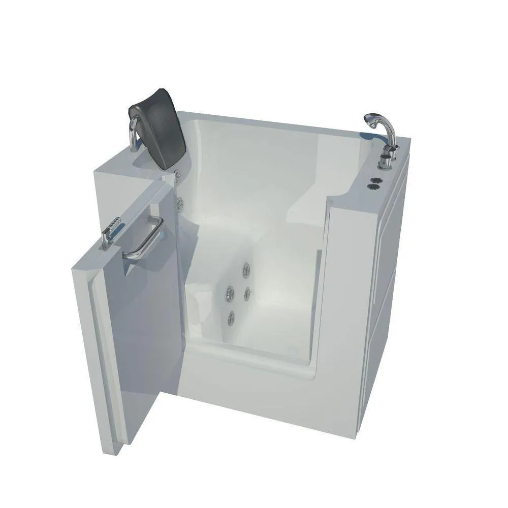Universal Tubs Nova Heated 4.5 ft. Walk-In Whirlpool Bathtub in Biscuit with Chrome Trim, photo 40 of 52