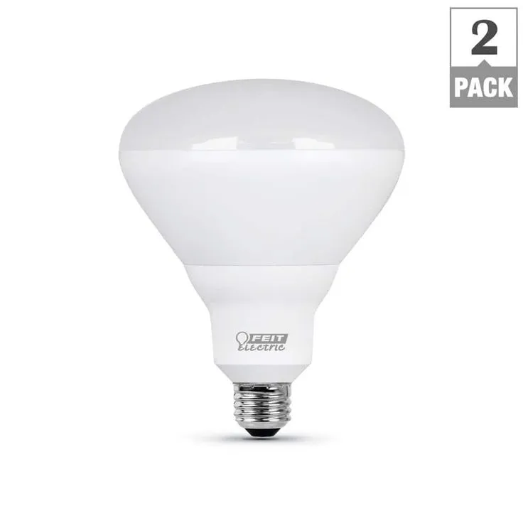 Feit Electric 65-Watt Equivalent BR40 Dimmable CEC Title 24 Compliant LED Energy Star 90+ CRI Flood Light Bulb, Soft White (2-Pack), photo 2 of 8
