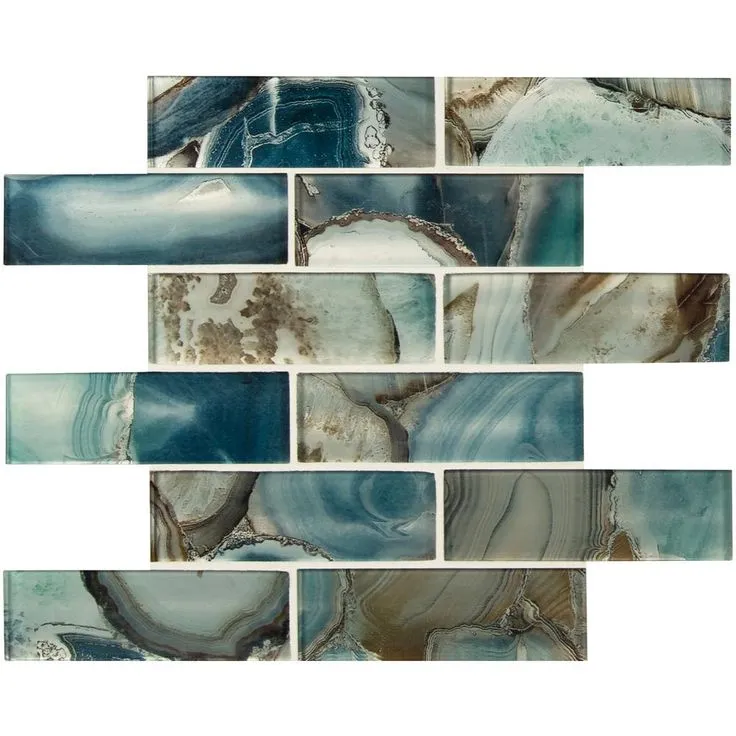 MSI Night Sky Subway 11.81 in. x 11.81 in. x 8mm Textured Glass Mesh-Mounted Mosaic Tile (9.7 sq. ft./Case), photo 2 of 7