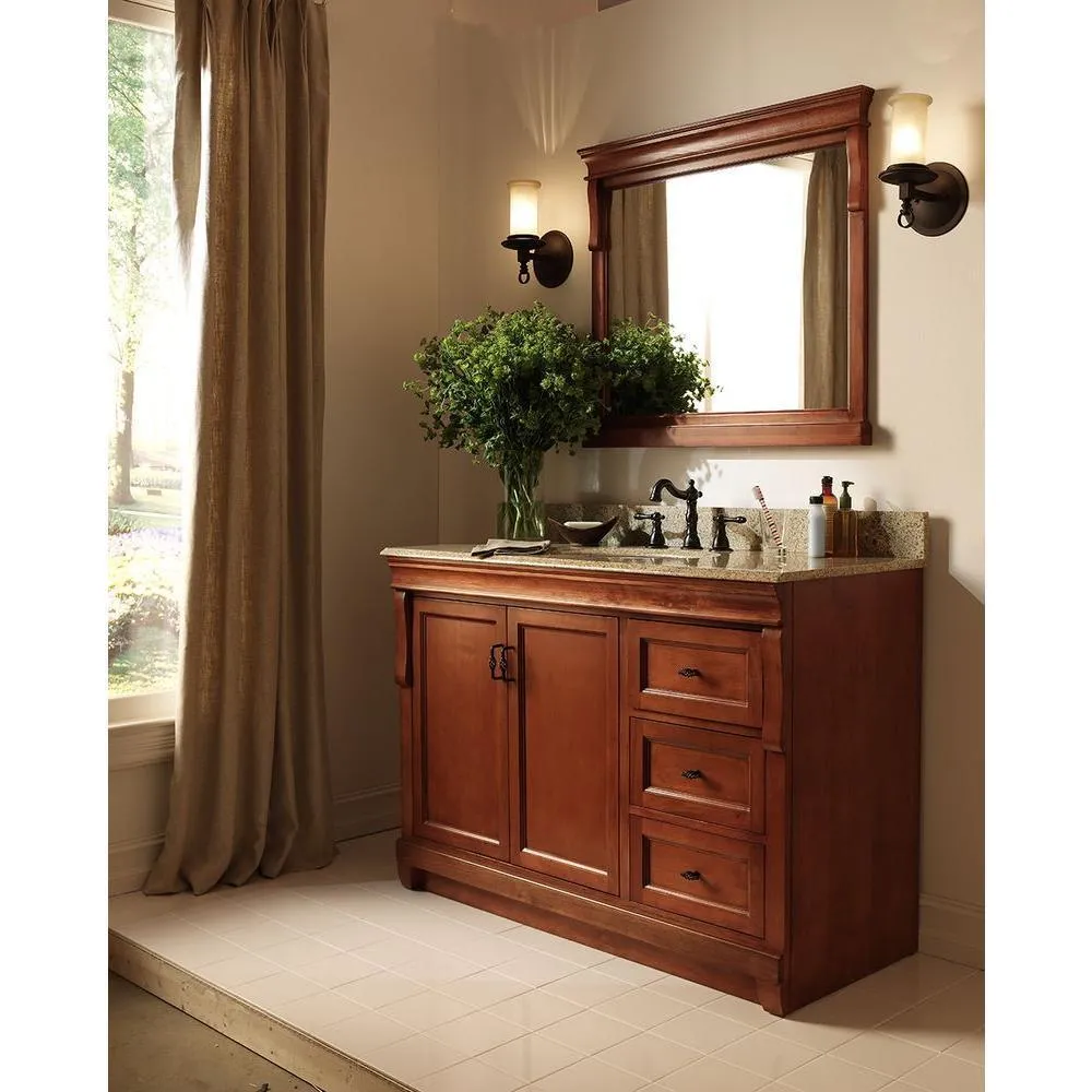 Naples 24 in. W x 17 in. D x 74 in. H Bathroom Linen Cabinet in Warm Cinnamon, photo 7 of 12