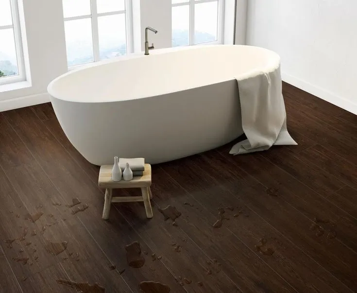 Style Selections Chestnut Oak 20-mil x 7-in W x 48-in L Waterproof Interlocking Luxury Vinyl Plank Flooring, photo 7 of 8