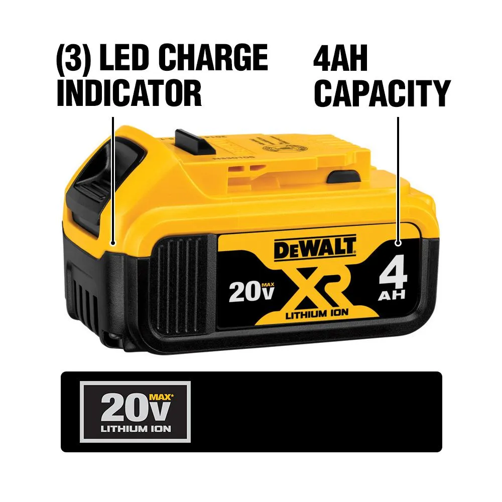 DEWALT 20-Volt MAX XR Cordless Brushless Hammer Drill/Impact Combo Kit (2-Tool) with (1) Battery 2Ah and (1) Battery 4Ah, photo 7 of 14