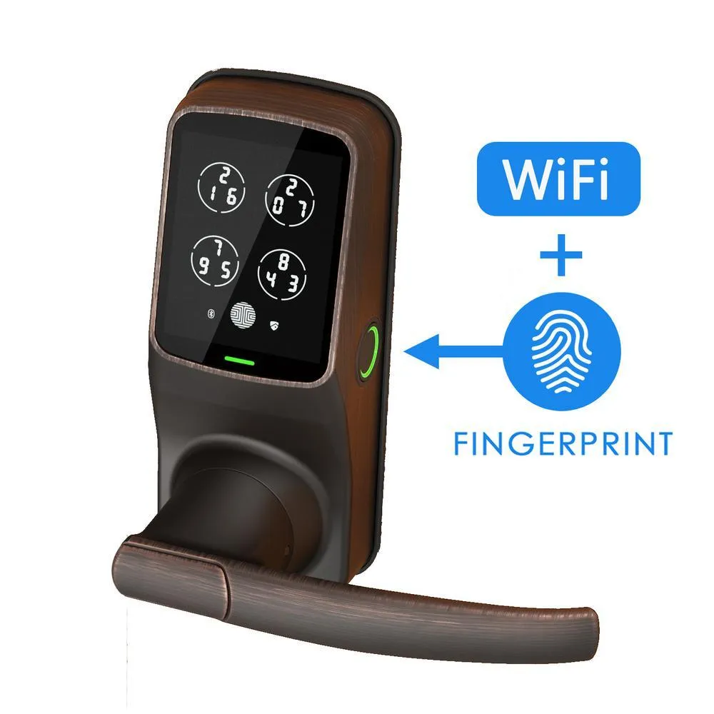 Lockly Secure PRO Satin Nickel Smart Lock Latch with 3D Fingerprint and Wi-Fi (Works with Alexa and Google Home), photo 9 of 9