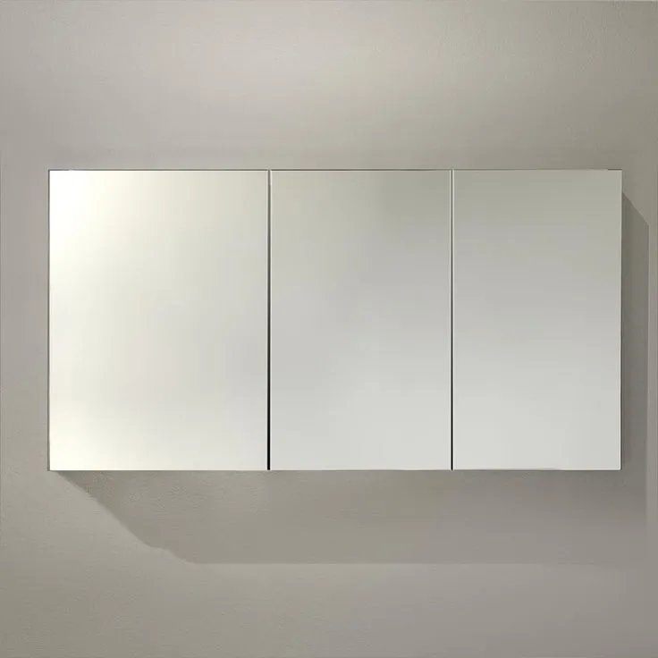 59 in. W x 26 in. H x 5 in. D Frameless Glass Recessed or Surface-Mount 4-Shelf Bathroom Medicine Cabinet, photo 3 of 6